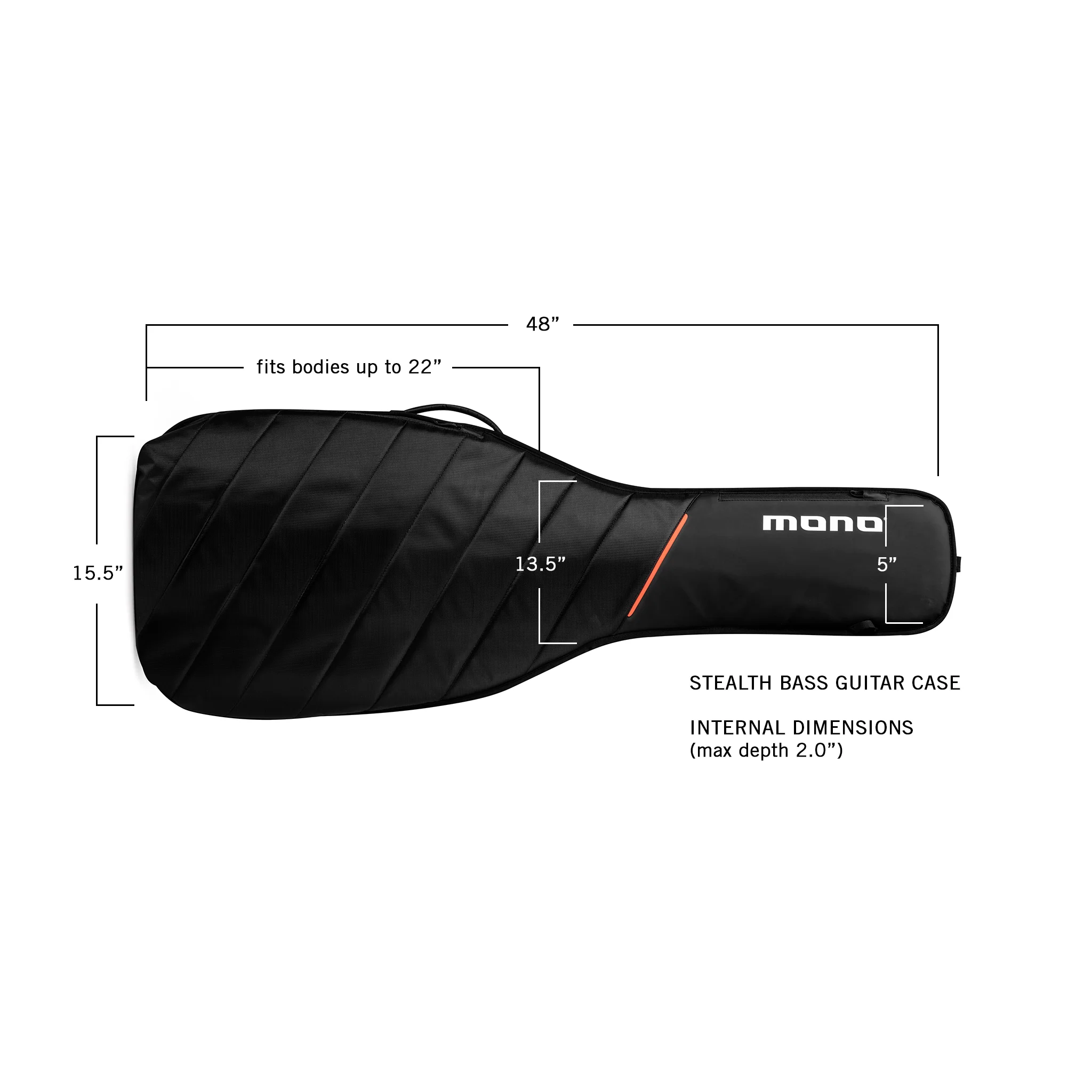 Stealth Bass Guitar Case, Black - Image 6