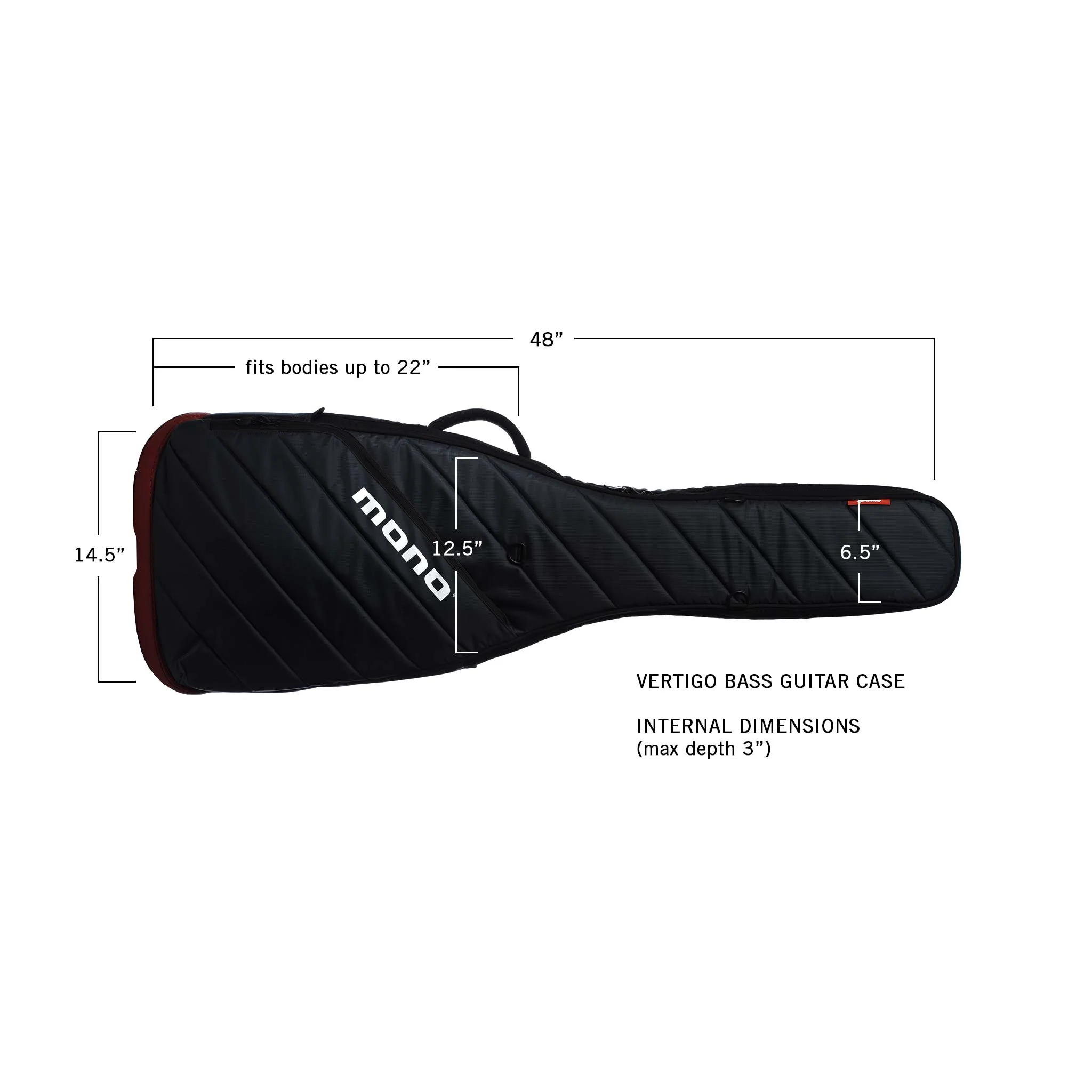 Vertigo Bass Guitar Case, Grey - Image 6