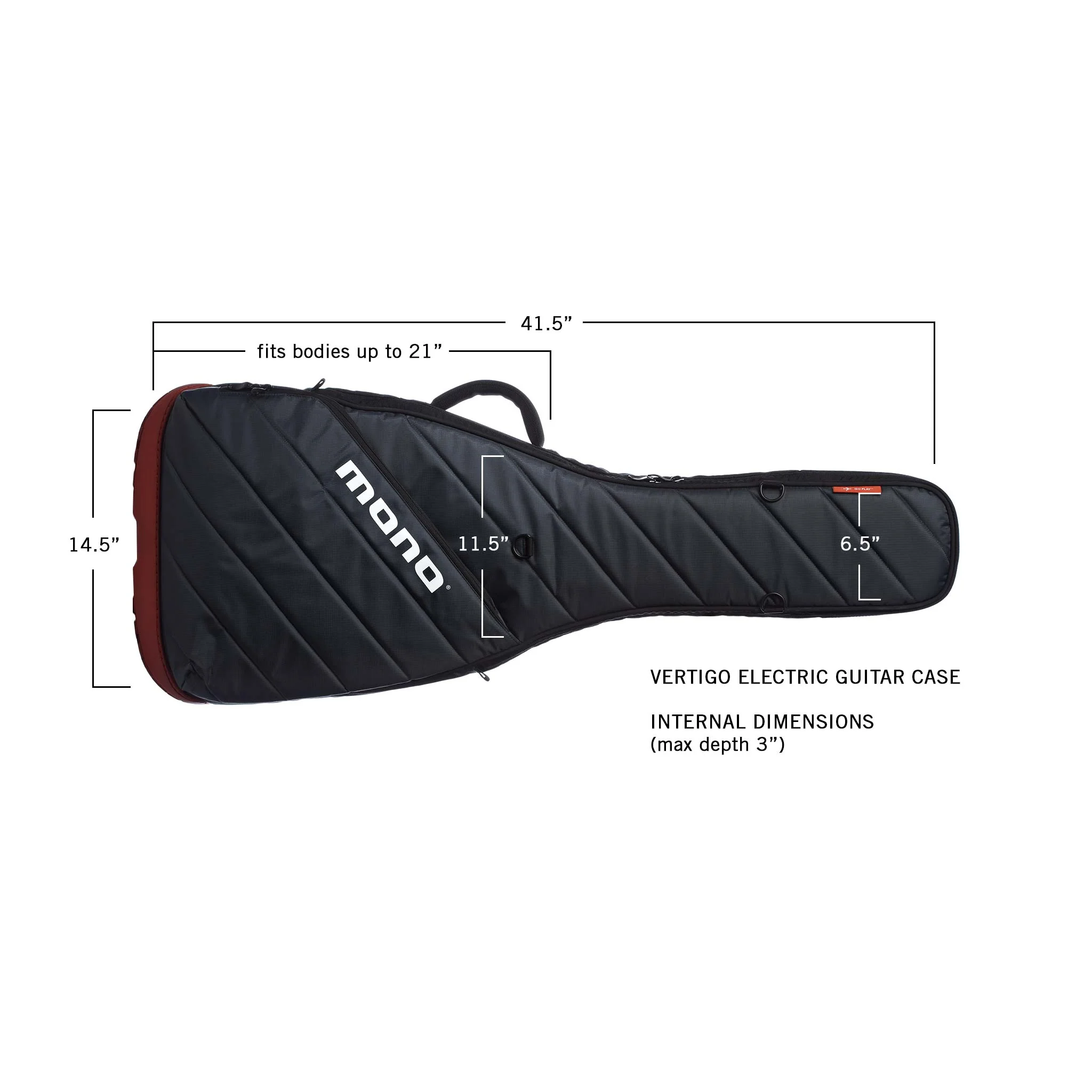 Vertigo Electric Guitar Case, Grey - Image 5